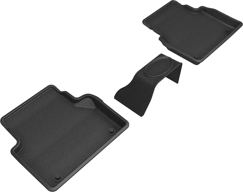 3D MAXpider Kagu 2nd Row Floormats For 19-23 Audi A6 / A7 / 21-24 RS6 / RS7 - Black